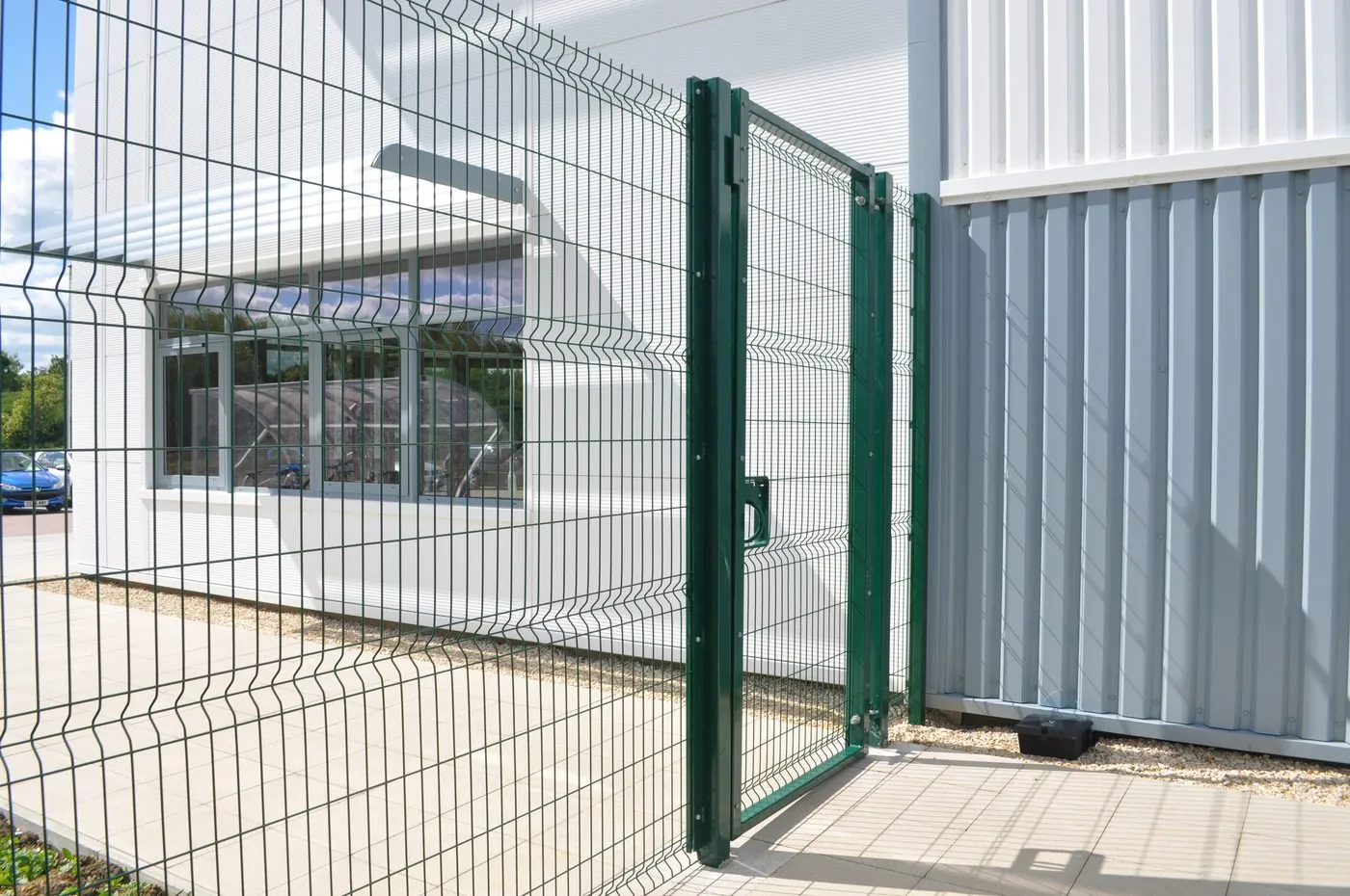 Mesh security fencing with a matching pedestrian gate
