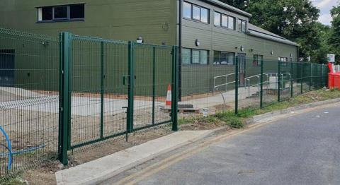 Business security fencing and matching gates in Essex