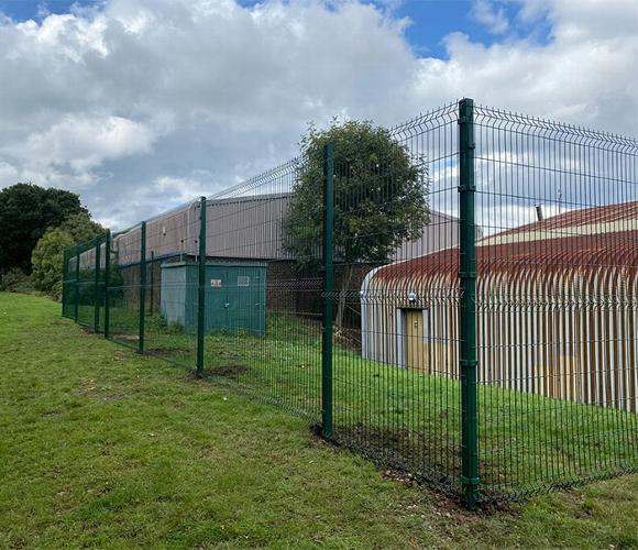 Mesh security Fencing surrounding commercial property